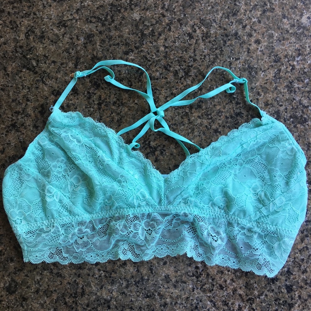 Sunburst Lace Bralette - Dusty Mint